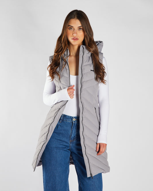 Flor Gilet Grey Blue