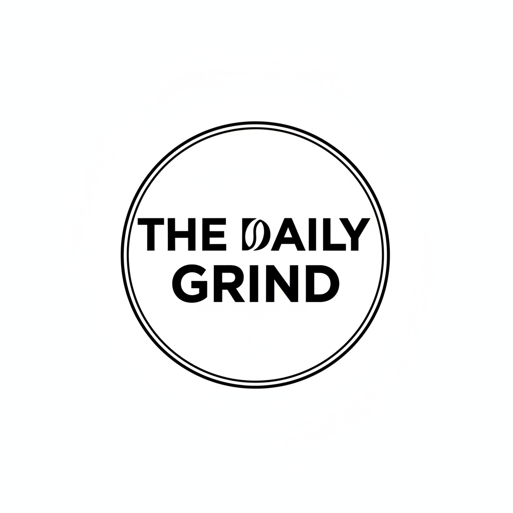 &#39;The Daily Grind&#39;라는 커피숍의 현대적이고 미니멀한 로고를 만들어 줘.