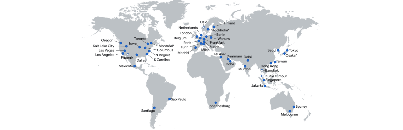 Regions map