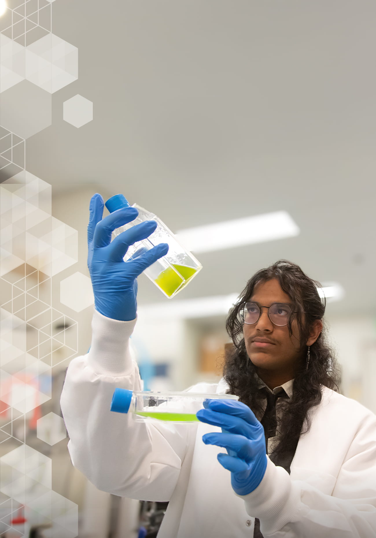 iGEM student working in the lab