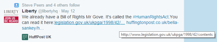 Tweet about current affairs