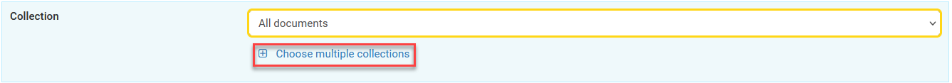 Screenshot showing where you can choose multiple collections