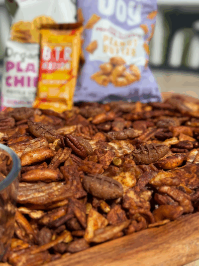 peanut butter crunch protein snack mix