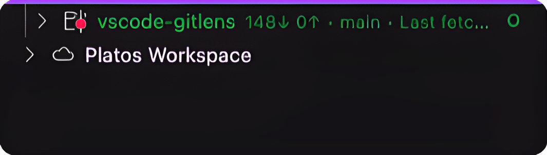 GitLens Workspace status indicators