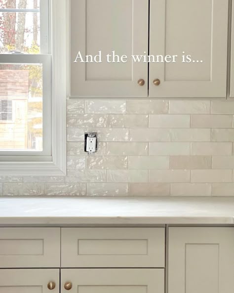 Dina Dotsikas | Home Design + Decor on Instagram: "This backsplash tile is a true winner🏆 Many of you have asked for the details and I’m so excited to share ⬇️… | Home design decor, White kitchen backsplash, Home remodeling