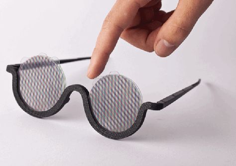 Innovative Eyewear Ideas, Retro Futuristic Glasses, Futuristic Eyewear Accessories, Futuristic Eyeglasses, Futuristic Plastic Sunglasses With Mirrored Lenses, Diffraction Glasses, 3d Printing Fashion, 3d Printing Art, Cool Glasses