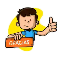 a cartoon man is holding a sign that says muchas