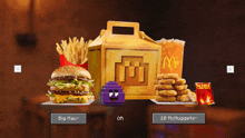 a mcdonald 's advertisement shows a big mac and 10 mcnuggets options