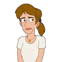 a cartoon of a woman wearing a necklace and earrings