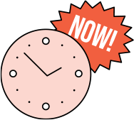 orange clock