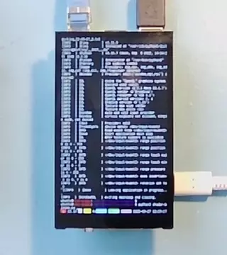 An animation of the Hyperpixel displaying a flowing red, yellow, and purple plasma field