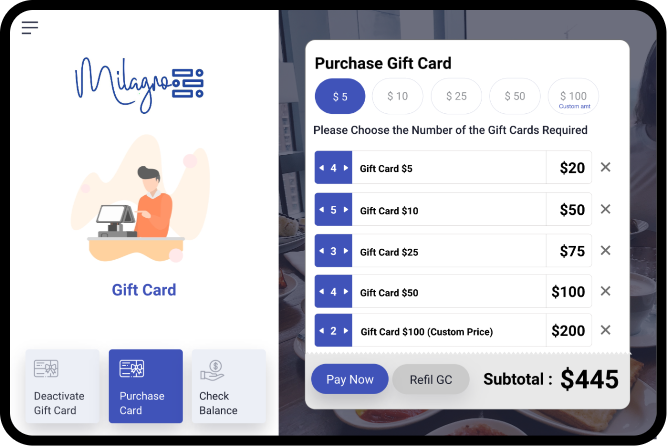 Milagro - Purchase gift card